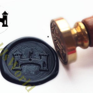 S1210 kasteel Wax zegel stempel, zegellak stempel, wax stempel, afdichten stempel