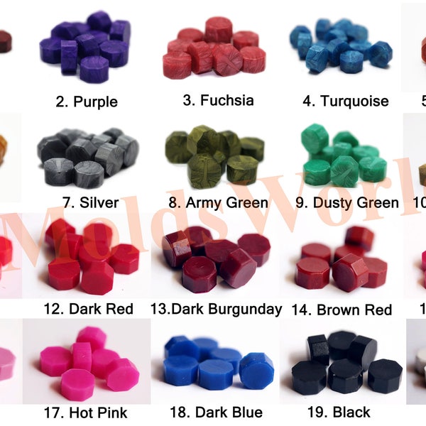 35Pcs Sealing Wax Beads Free Shipping 20 Colors for Wax Seal Stamp Burgunday Gold Red Blue