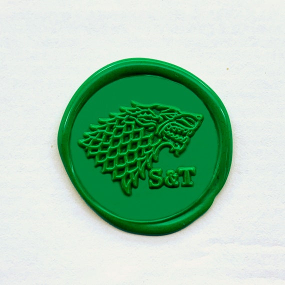 Direwolf Intial Wax Seal Stamp Kit House Of Stark Wax Seal Etsy