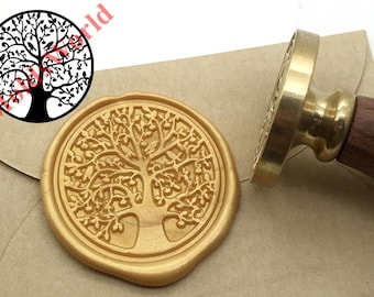 Tree Wax Seal Stamp Wedding Invitation Sealing Wax Stamp Kits Custom Wax Seal Paper Wooden Gift Box Package S1950