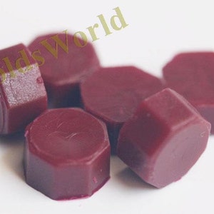S035 35 Pcs Dark Burgundy Sealing Wax Beads for Wax Seal Stamp