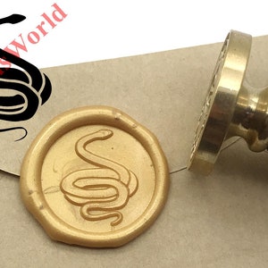 Serpente cera sigillo timbro matrimonio invito ceralacca Stamp Kit personalizzato cera guarnizione carta regalo in legno casella pacchetto S1953