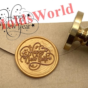 Happy New Year Sealing Wax Stamp - Wax Seal Stamp - Gift Package Wax Sealing Stamp - Personal Wax Seal Stamp S1978