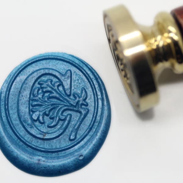 S1145 Alphabet Letter " C " Wax Seal Stamp , Sealing wax stamp, wax stamp, sealing stamp Flower Sytle