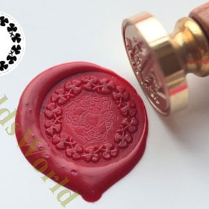 S1328 Shamrock Border Wax Seal Stamp , Sealing wax stamp, wax stamp, sealing stamp