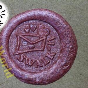 S1014 Swalk incl text, Mail Wax Seal Stamp , Sealing wax stamp, wax stamp, sealing stamp
