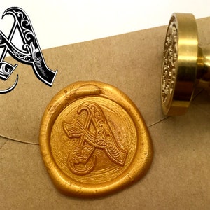 Alfabeto lettera "A" - "Z" Wax Seal Stamp Kit matrimonio invito ceralacca Stamp Kit personalizzato cera guarnizione carta scatola regalo in legno