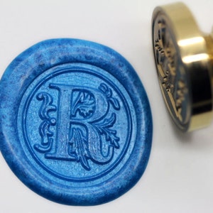 Alphabet Letter Wax Seal Stamp // Medieval Gothic Initial Monogram Brass  Stamp 