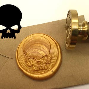 Tête de mort cire sceau timbre Kit mariage invitation cire à cacheter tampon kits Custom Wax Seal papier cadeau en bois boîte S1565