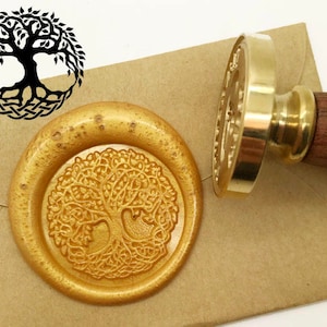 Tree Wax Seal Stamp Kit Wedding Invitation Sealing Wax Stamp Kits Custom Wax Seal Paper Wooden Gift Box S1431