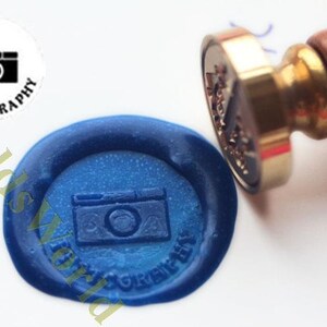 S1254 fotografie Wax zegel stempel, zegellak stempel, wax stempel, afdichten stempel