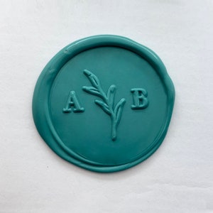 Gepersonaliseerde bladeren Initialen Wax Seal Stamp Kit - Aangepaste Bruiloft Wax Stempel - Uitnodiging Sealing Wax Stempel - Aangepaste Initialen Wax Seal Kit