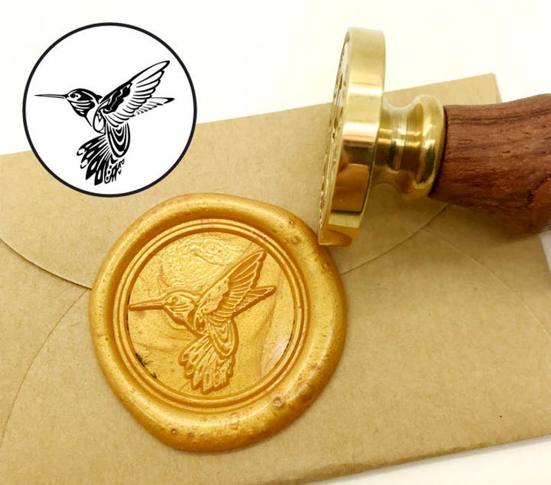 S1441 Hummingbird Wax Seal Stamp Kit Wedding Invitation Etsy