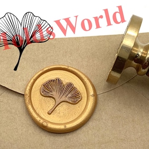 Ginkgo Leaf Sealing Wax Stamp - Ginkgo Leaf Wax Seal Stamp - Gift Package Wax Sealing Stamp - Personal Wax Seal Stamp S1968