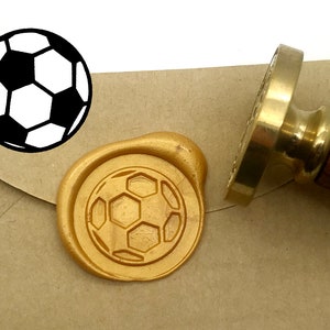Fußball-Wachs-Siegel Stempel Hochzeit Einladung Siegellack Stempel Kits benutzerdefinierte Wachs Siegel Papier Holz Geschenk-Box-Paket S1948