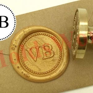 Cachet de cire personnalisé initiales timbre points personnalisé monogramme mariage Invitation cire à cacheter timbre client commande C008