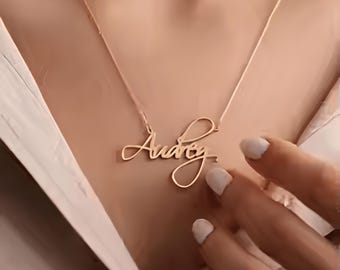 Personalized Name Necklace, Custom Stainless Steel Letter Pendant, Minimalist Clavicle Chain
