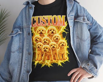 Golden Retriever Puppy Pack T-Shirt | Custom Name Option