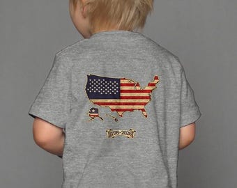 T-shirt ter ere van het 250-jarig bestaan van de VS | Patriotisch erfgoed T-shirt | Jeugd | Cadeau voor 4 juli