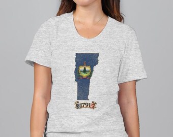 Vermont 1791 Statehood-shirt | T-shirt Amerika 250e verjaardag | Vaderlandslievend cadeau voor dames