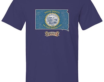 Shirt South Dakota 1889 Statehood | T-shirt Amerika 250e verjaardag | Uniseks | Vaderlandslievend cadeau