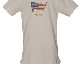 250-jarig jubileum babyromper VS Amerika | Patriottisch erfgoed | Babycadeau 4 juli