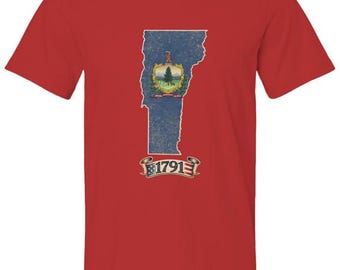 Vermont 1791 Statehood-shirt | T-shirt Amerika 250e verjaardag | Uniseks | Vaderlandslievend cadeau