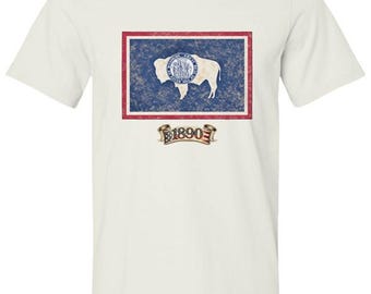 Shirt Wyoming 1890 Statehood | T-shirt Amerika 250e verjaardag | Uniseks | Vaderlandslievend cadeau