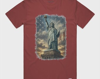 T-shirt met Vrijheidsbeeld | Lady Liberty T-shirt | Het gedicht 'The New Colossus' | Patriotisch Amerikaans geschiedeniscadeau