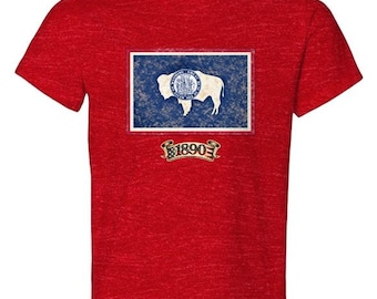 Shirt Wyoming 1890 Statehood | T-shirt Amerika 250e verjaardag | Peuter | Vaderlandslievend cadeau