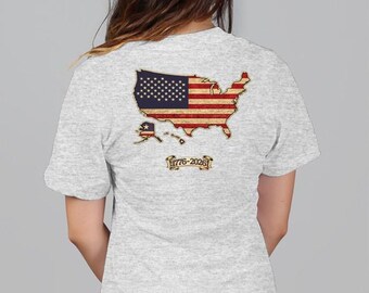 T-shirt ter ere van het 250-jarig bestaan van de VS | Patriotisch erfgoed T-shirt | Dames | Cadeau voor 4 juli