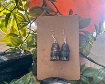 Mini Protection Spell Jar Earrings
