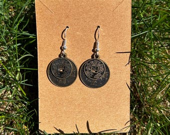 Handmade Layered Chinese Coin Earrings