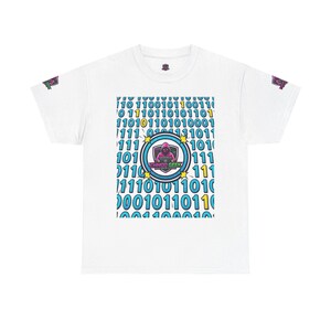 Binary Code Hacker Logo Tee | Glitch Error Circuit Design