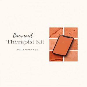 90 modelos de Instagram para terapeutas sobre recuperação de burnout | Canva | Estresse | Saúde Mental | Mídias Sociais