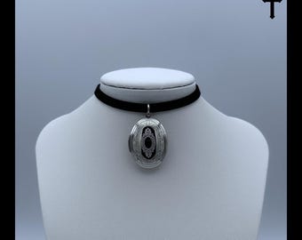 Gargantilla Celeste / Gargantilla con medallón de acero inoxidable