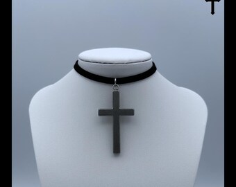 Eminence Choker | Stainless Steel Gothic Cross Choker Necklace
