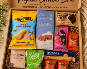 Vegan Snack Box | Plant-Based Snacks, Dairy-Free Gift, Care Package