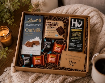 Veganistische chocoladegeschenkdoos | Verzorgingspakket voor plantaardige chocolade en brownies