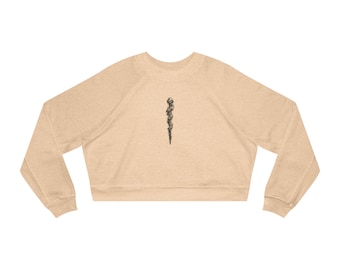 Jersey corto de forro polar con diseño de bastón mágico floral / Bastón mágico con flores