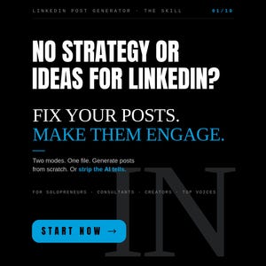 LinkedIn Content Kit - Posts, Hooks & Thought Leadership | Humanize AI Drafts | Instant Download