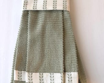 Decorative  Sage Hanging Kitchen Towel