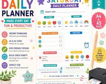 Kinder Tagesplaner Bundle | A4/A5 Routine Chart (Digitaler Download)