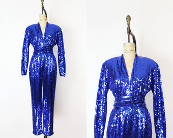 silver mirrored sequin wrap jumpsuit