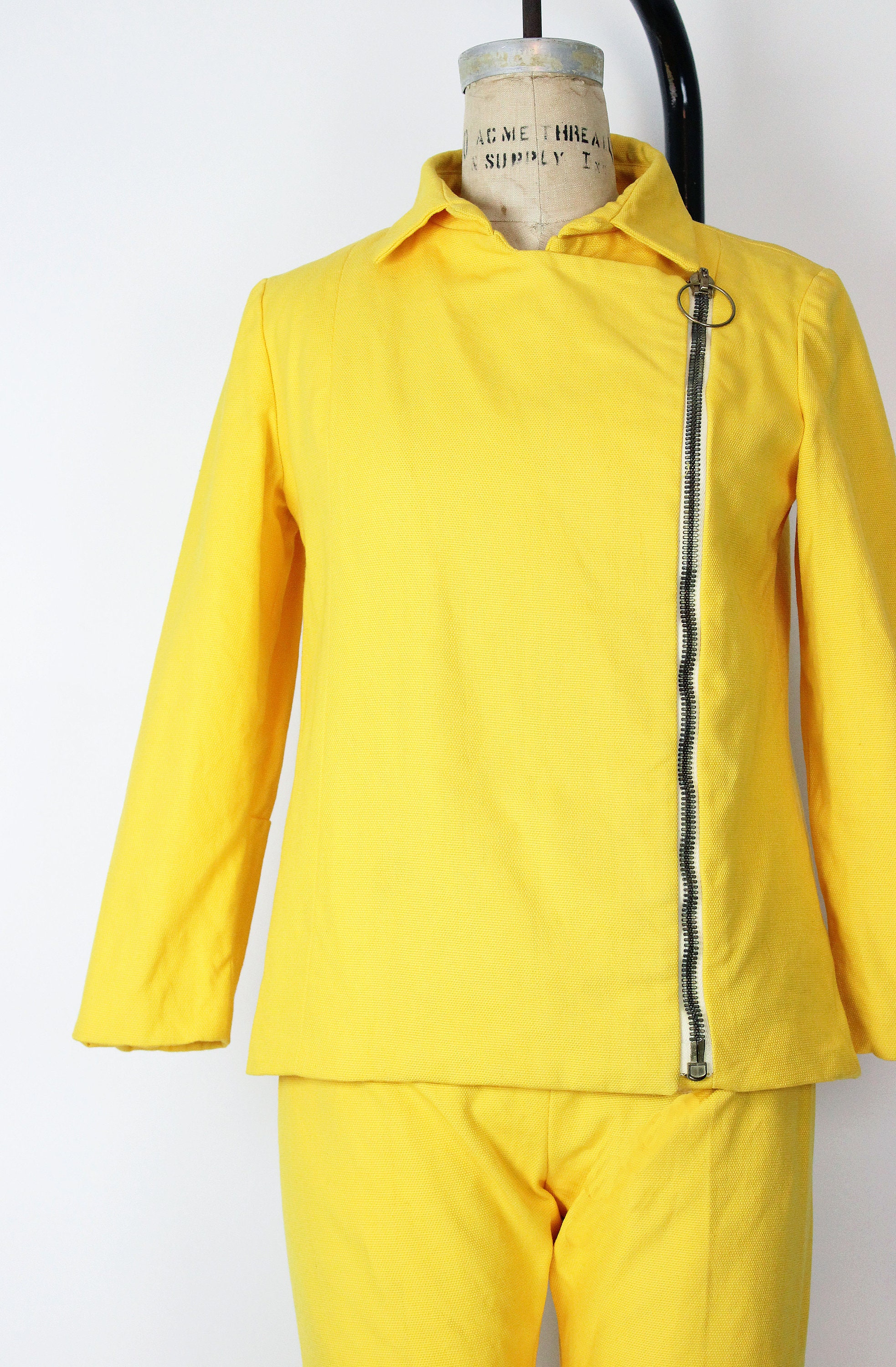 Vintage 60s Mod Suit / 1960s Mod Jacket Pant Set / Mod Moto Jacket ...