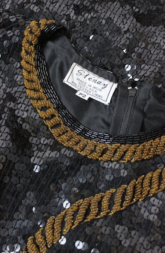 Vintage Sequined Dress / 1980s Sequin Party Dress / Black Gold Sequin Dress / Beaded Party Dress / New Years Dress / Holiday Dress - Etsy Vintage Sequined Dress / 1980s Sequin Party Dress / Black Gold Sequin Dress / Beaded Party Dress / New Years Dress / Holiday Dress - Etsy