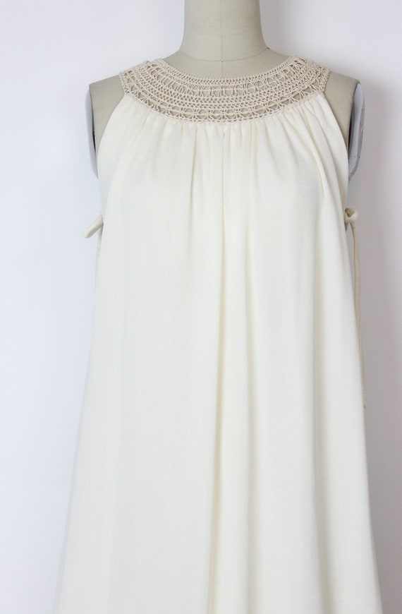 vintage 70s goddess dress / 1970s grecian draped … - image 5