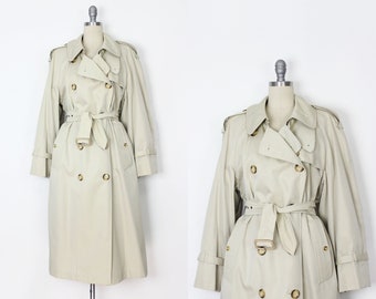 vintage 70s YSL trench coat / 1970s Yves St Laurent Rive Gauche trench coat / classic 70s trenchcoat / 1970s designer coat / khaki trench