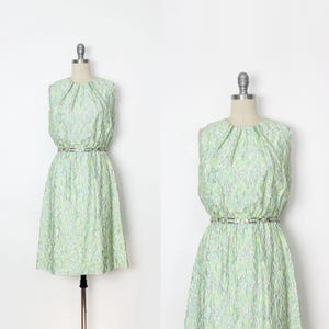 vintage 60s metallic dress / 1960s metallic brocade dress / green silver dress / 1960s party dress / metallic party dress / space age dress