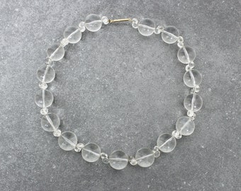 vintage lucite necklace / pools of light necklace / clear lucite collar necklace / chunky lucite necklace / bubble necklace / lucite jewelry